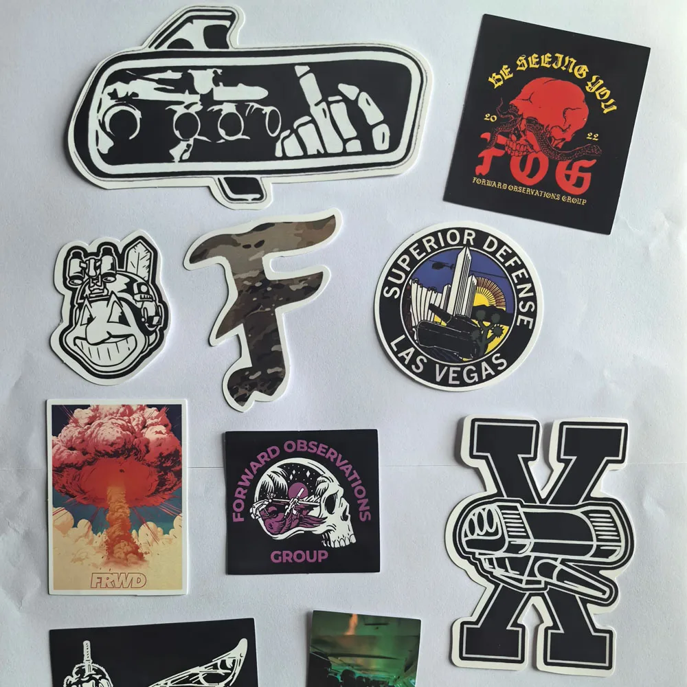 Pack de stickers con estilo táctico