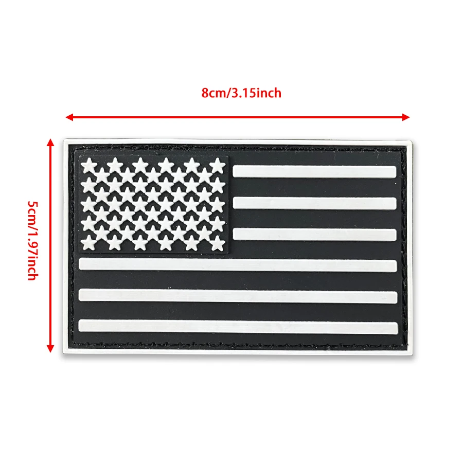 Insignia Bandera Americana con Velcro para Chalecos Tácticos - imagen 3