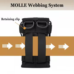 Bolsa táctica MOLLE ajustable para botella de agua, funda radio