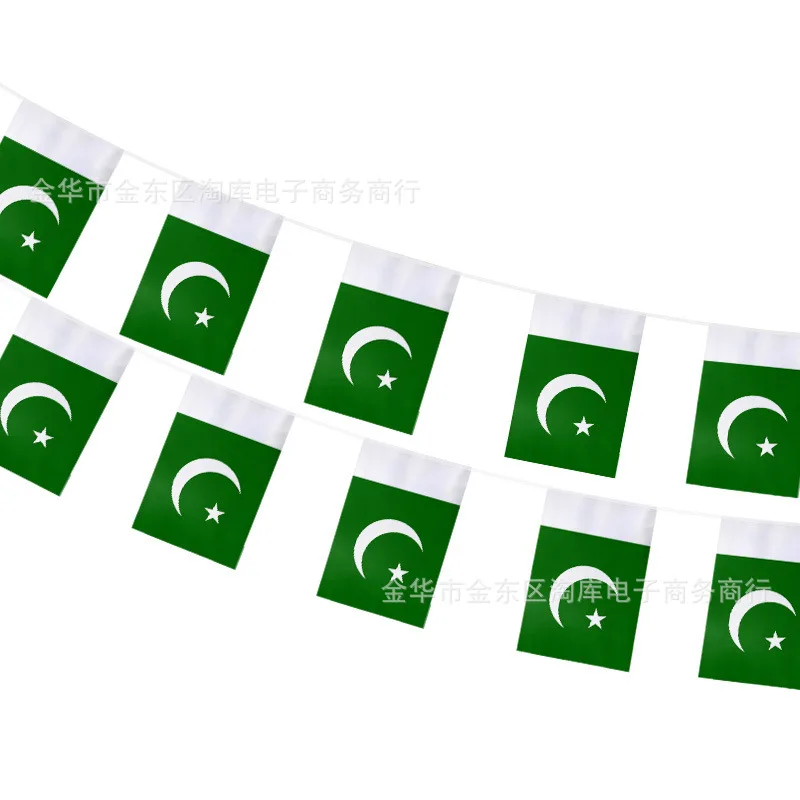 Banderines Pakistan 14x21cm – Pack 20 uds para cuerda decorativa - imagen 5