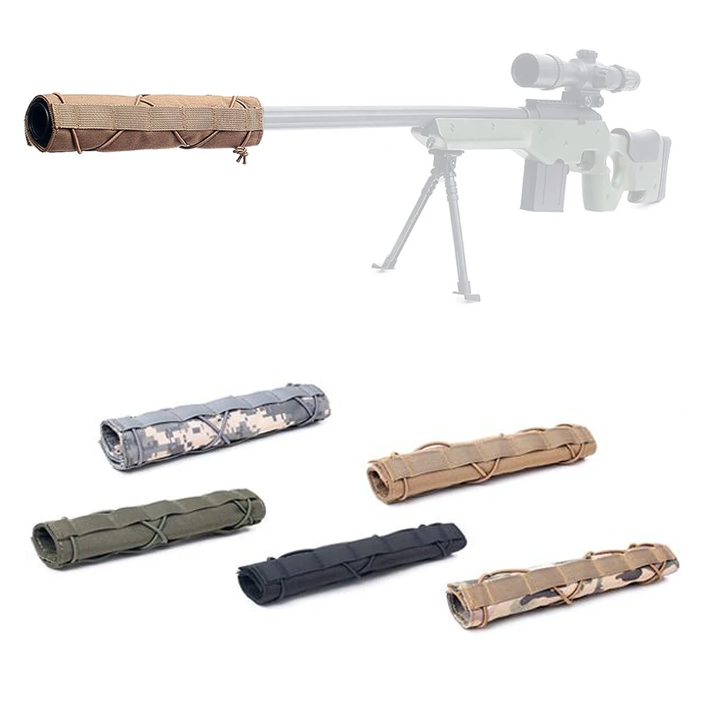 Funda protectora de silenciador táctico airsoft camuflaje caza y tiro - imagen 4