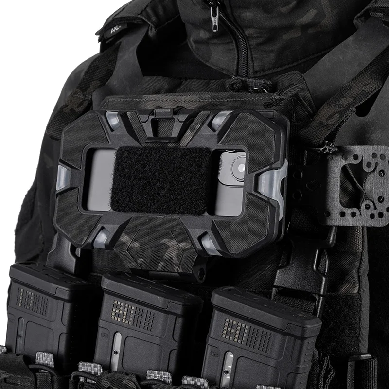 Soporte táctico para móvil MOLLE plegable camuflaje Airsoft - imagen 3