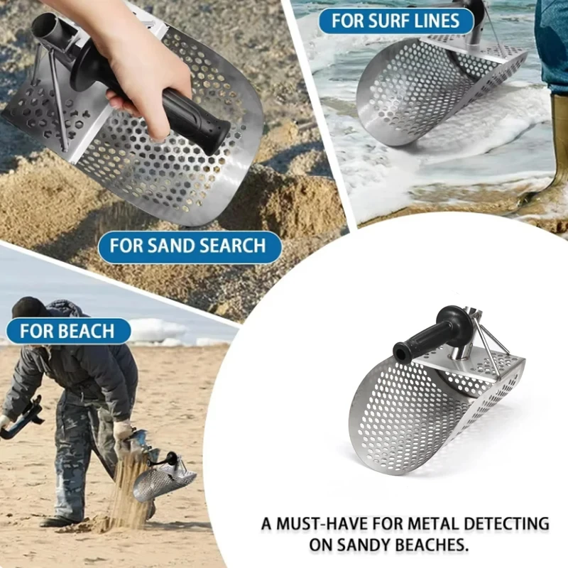 Pala acero inoxidable sifting detección metales playa - imagen 5