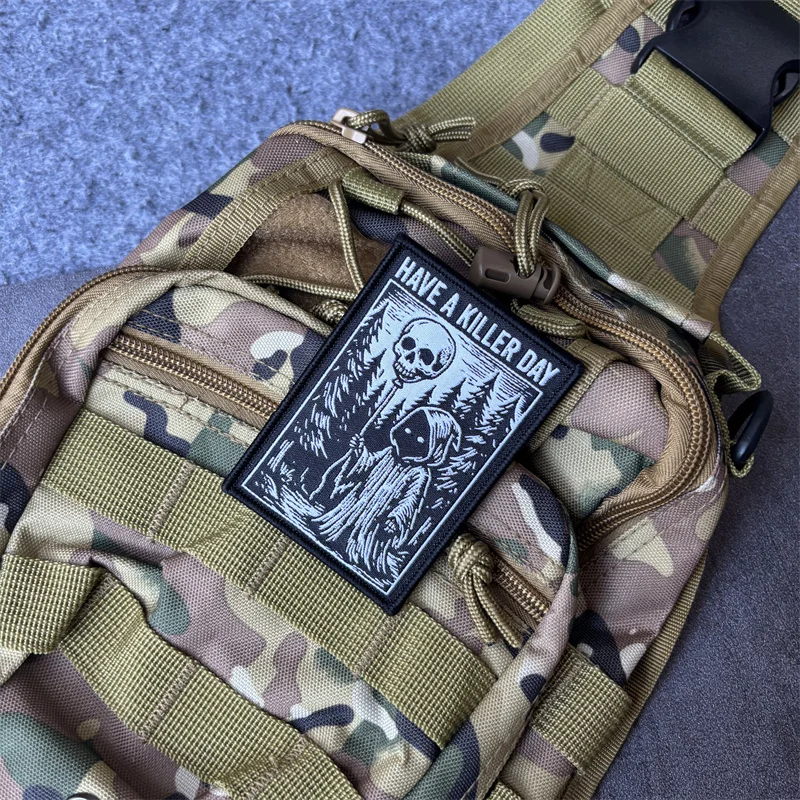 Parche táctico militar de moral Have a Killer Day – Gancho y bucle