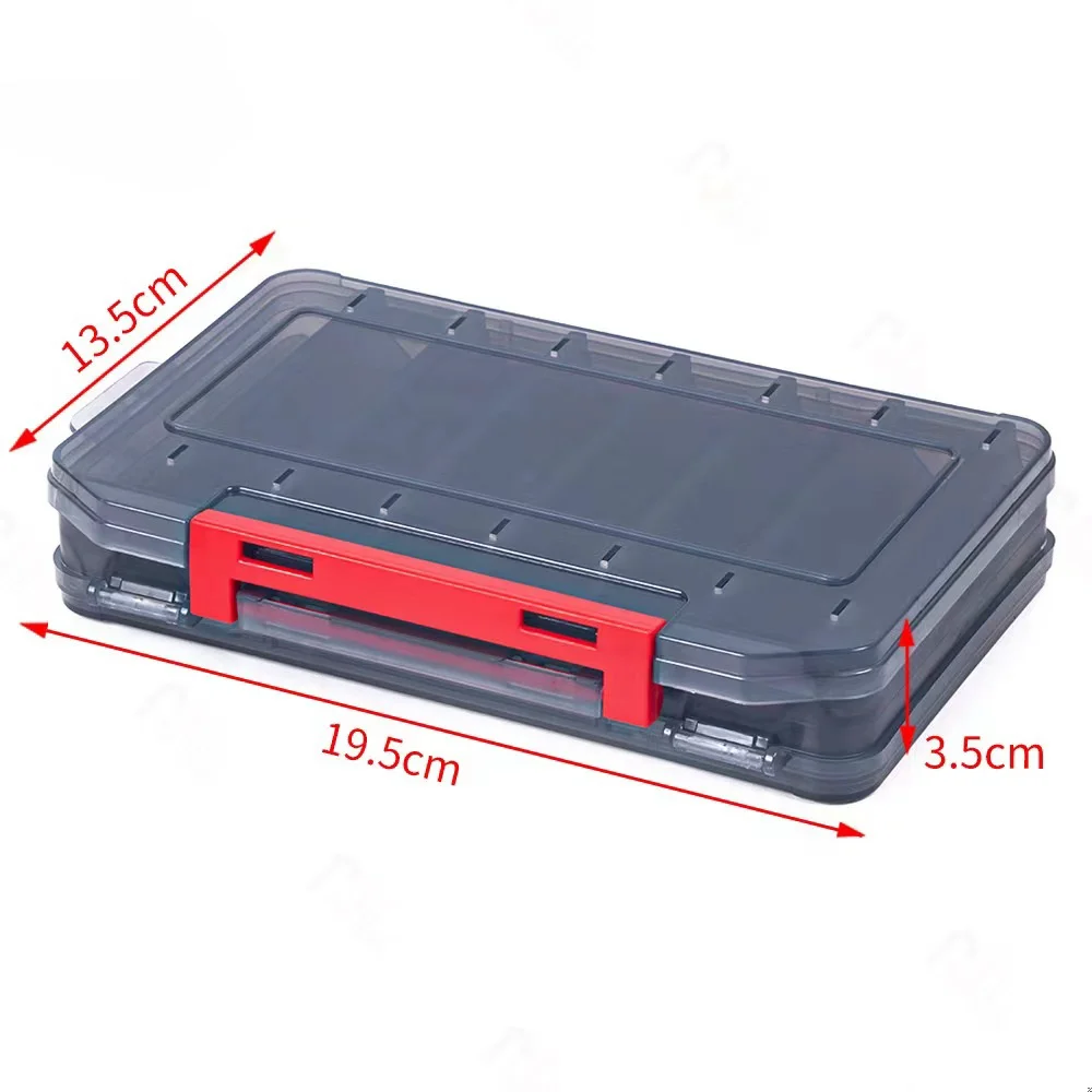 Caja de aparejos de pesca impermeable doble cara – estuche cebos portátil