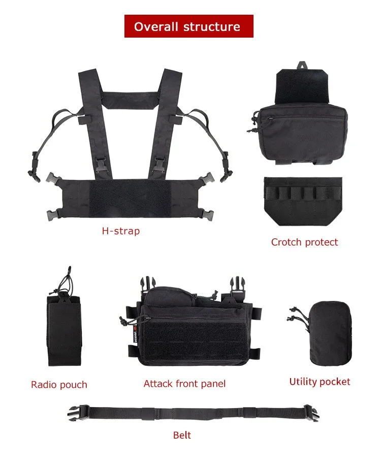 Chaleco táctico modular para llevar equipo