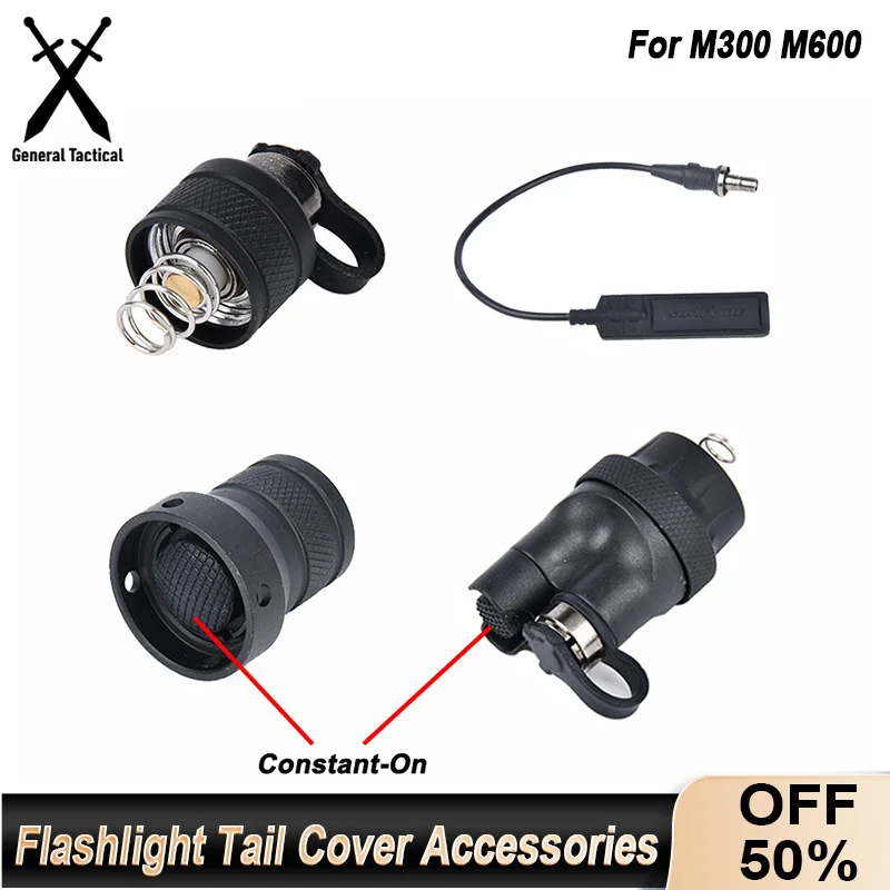 Linterna táctica Surefire M300 con tapa metálica y interruptor - imagen 5