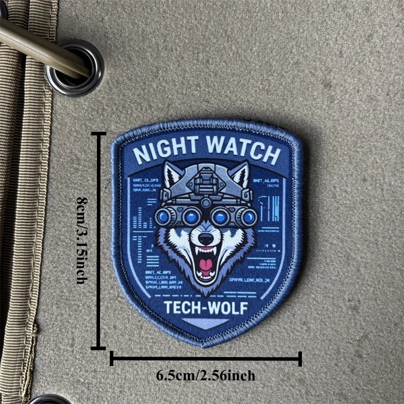 Parche táctico Wolf de visión nocturna con velcro para mochila - imagen 4