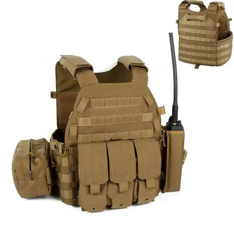 Chaleco táctico antibalas MOLLE portaplacas para Airsoft y paintball