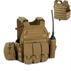 Chaleco táctico antibalas MOLLE portaplacas para Airsoft y paintball