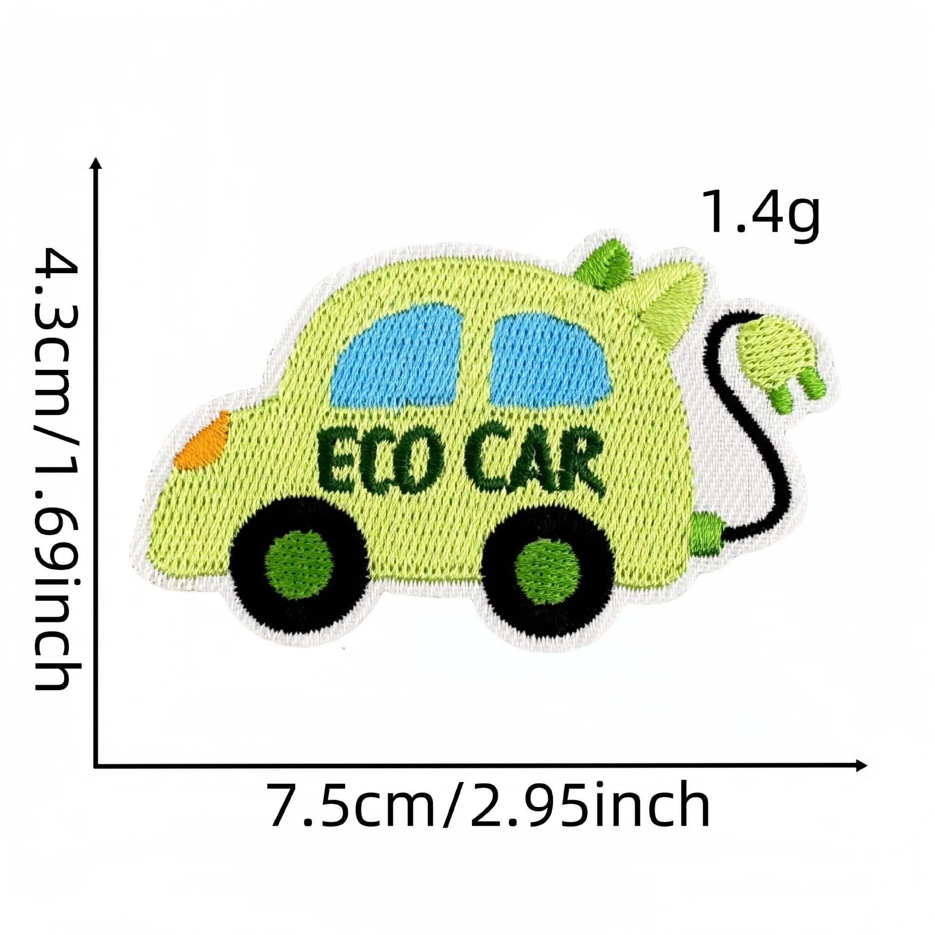 Parche termoadhesivo bordado símbolo reciclaje reutilización verde - imagen 3