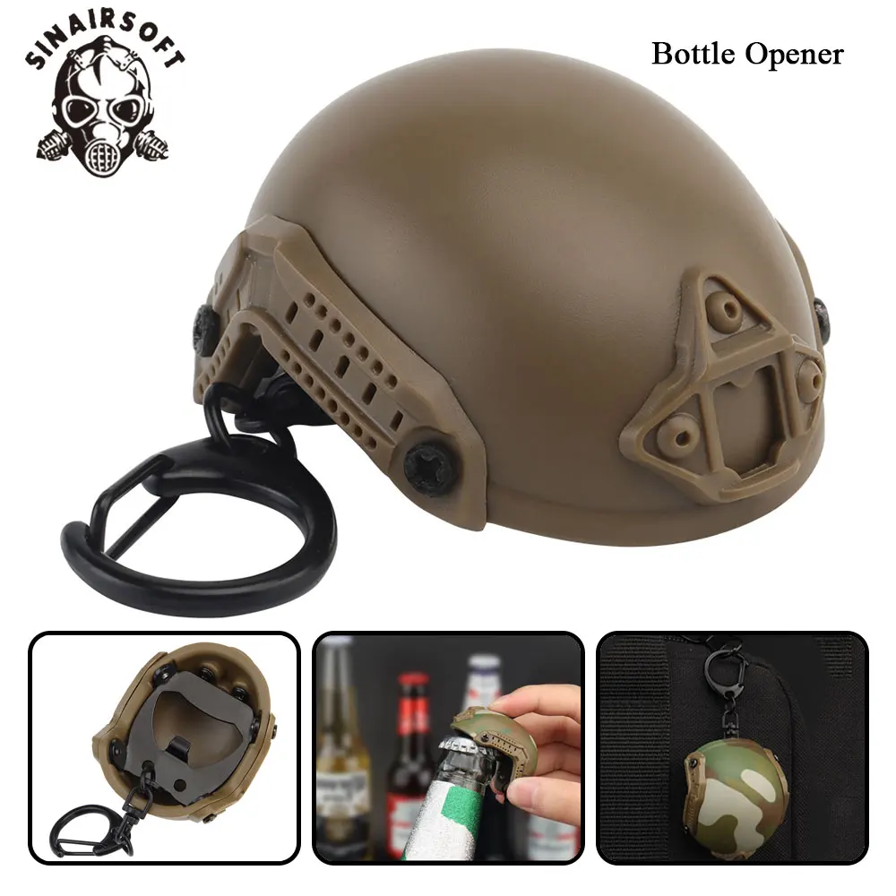 Llavero EDC con casco táctico FAST mini – portátil para exteriores