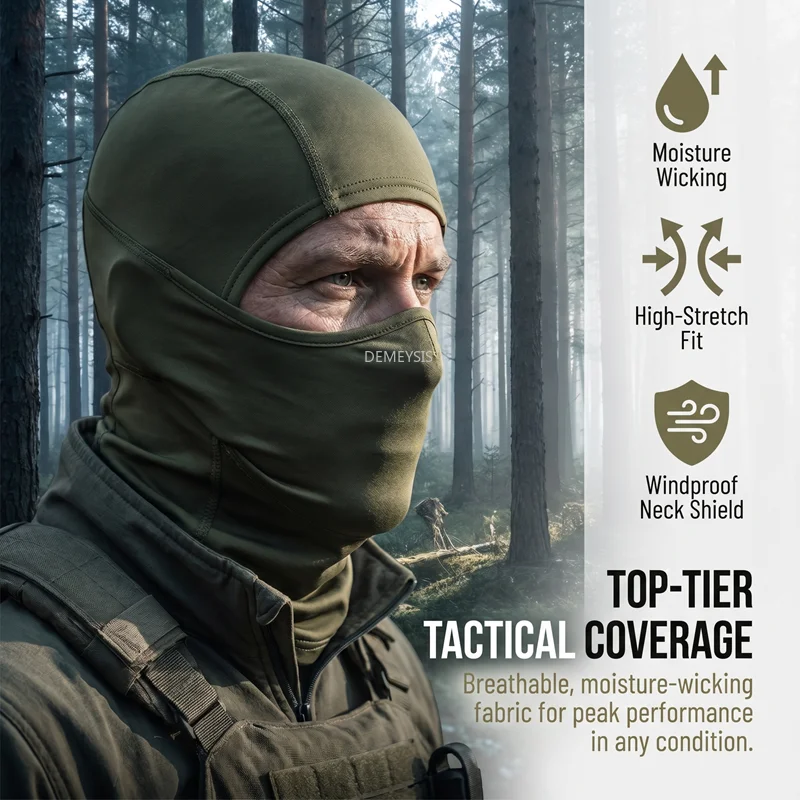 Pasamontañas táctico con máscara facial completa para airsoft y tiro - imagen 2