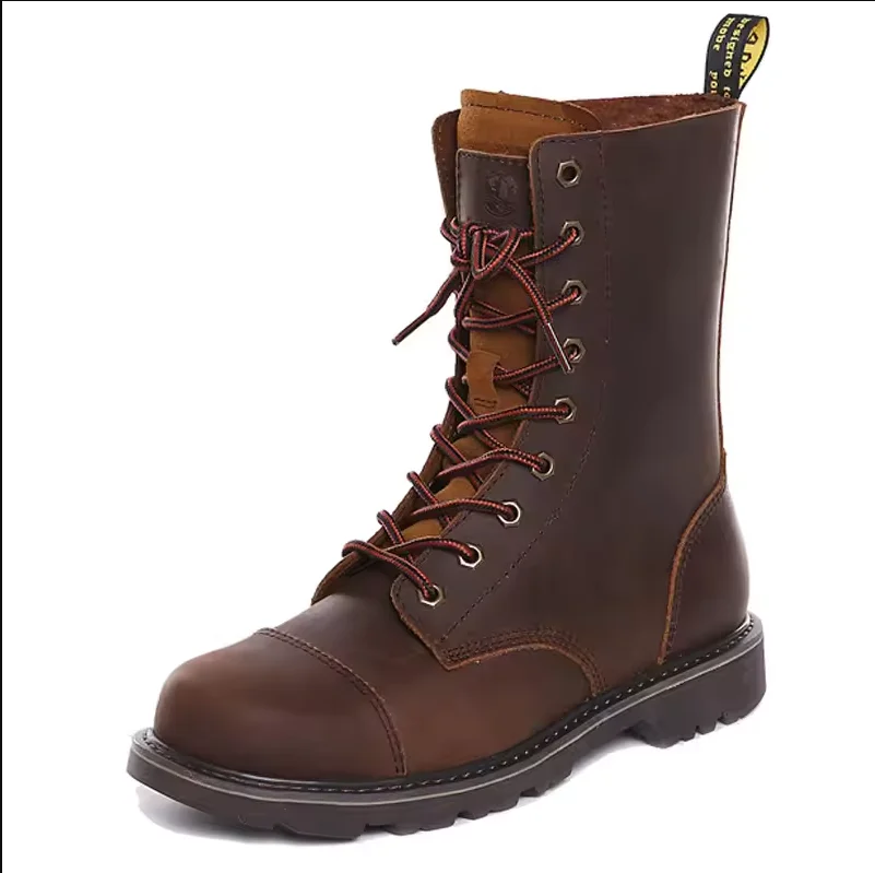 KOWM Botas senderismo cuero impermeables tácticas con forro de piel - imagen 3