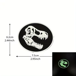 Parche táctico dinosaurio fósil PVC gancho y bucle