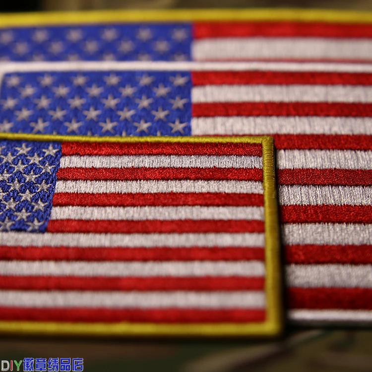 Parche táctico bordado bandera militar con velcro gancho-bucle - imagen 2