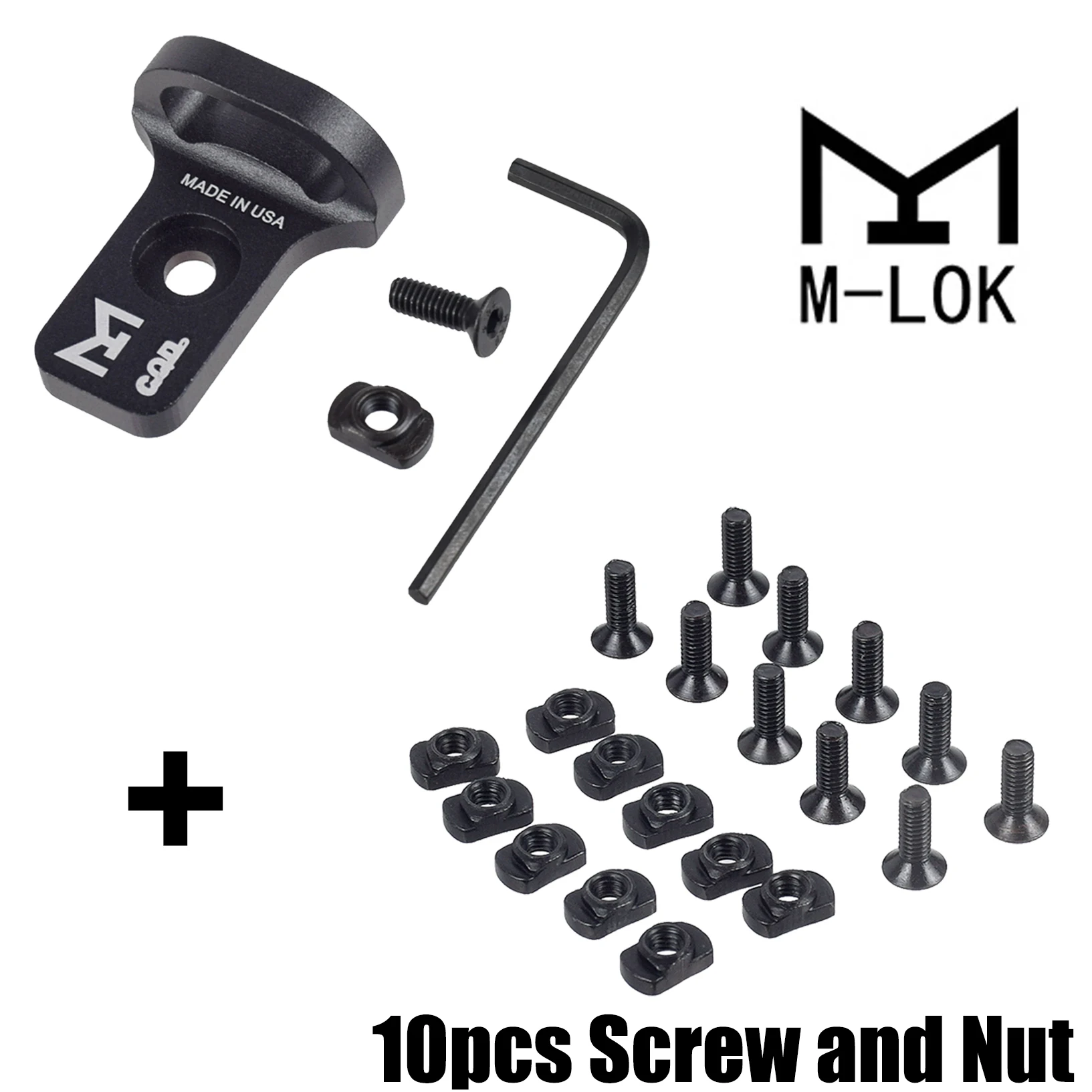 Adaptador QD M-LOK CNC CQB Hebilla Correa Hombro Aluminio - imagen 4