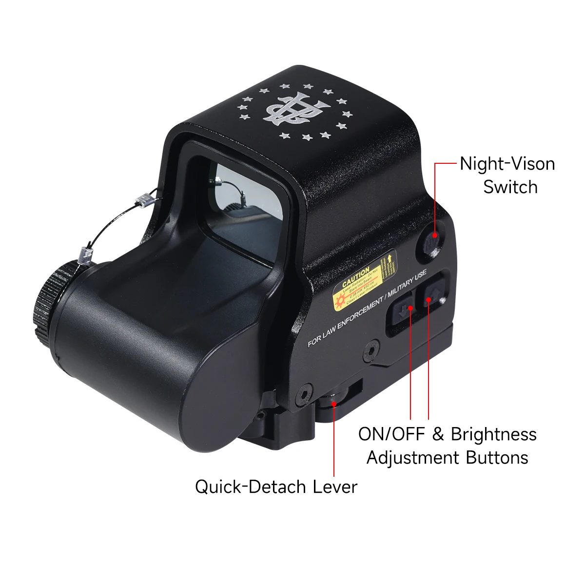558 DCR mira red dot con magnificador plegable QD Picatinny - imagen 2