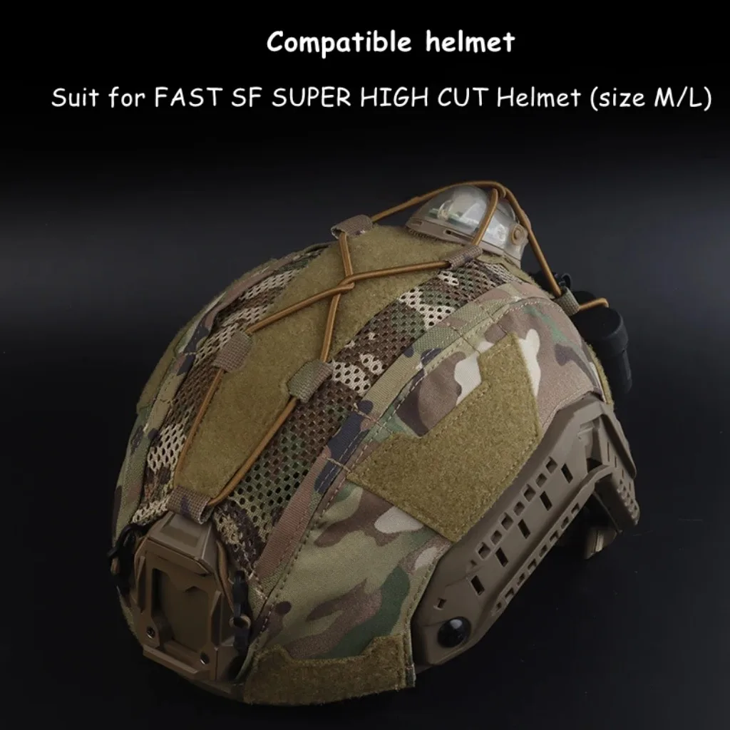 Funda táctica casco FAST SF airsoft transpirable gancho y bucle - imagen 3