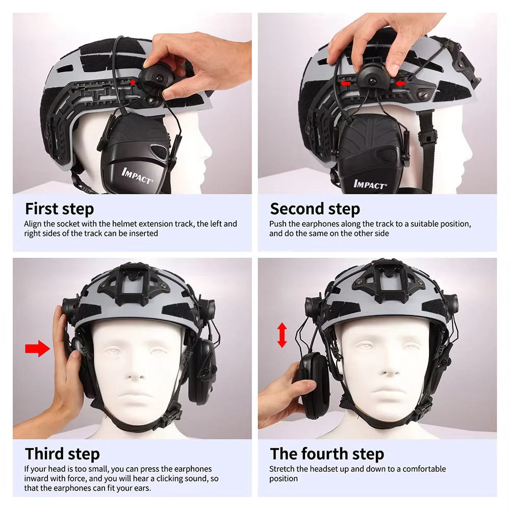 Casco de cazador orejeras electrónicas reducción ruido SNR 32dB - imagen 5