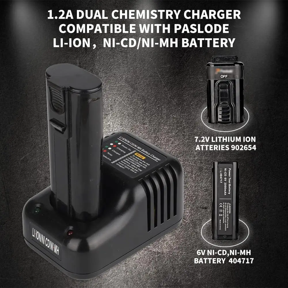 Cargador Paslode de doble química Li-ion y Ni-MH/Ni-CD - imagen 3