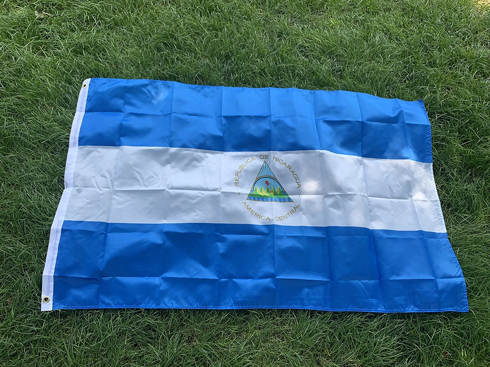 Bandera Nacional de Nicaragua Poliéster Colgante - imagen 4