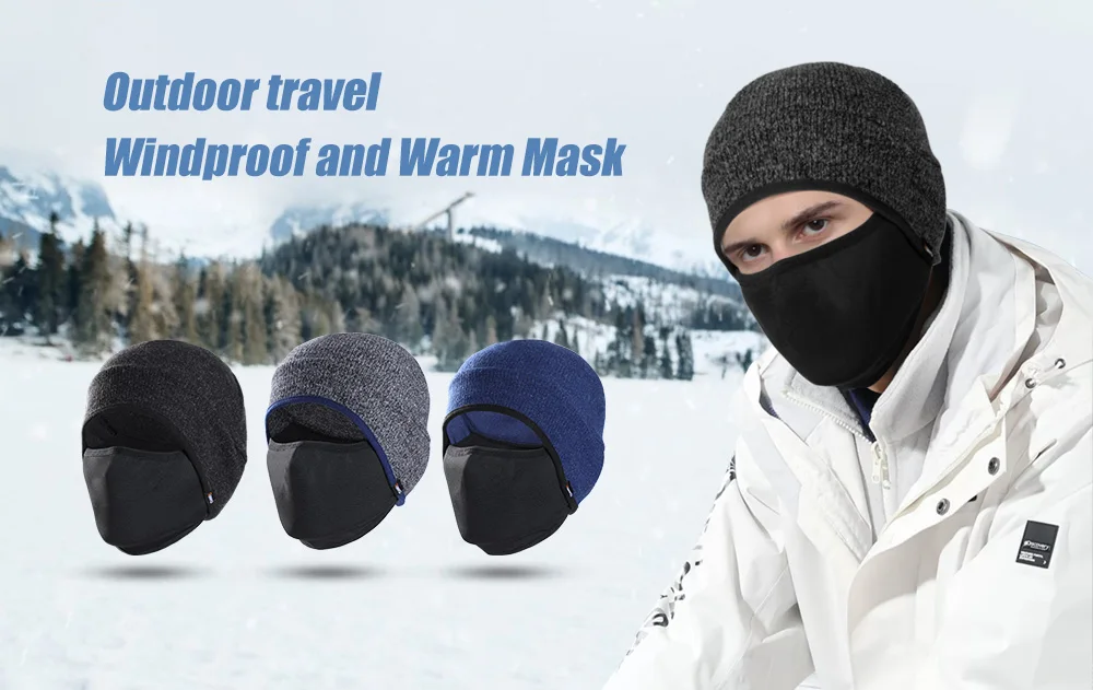 Gorro térmico con máscara desplegable