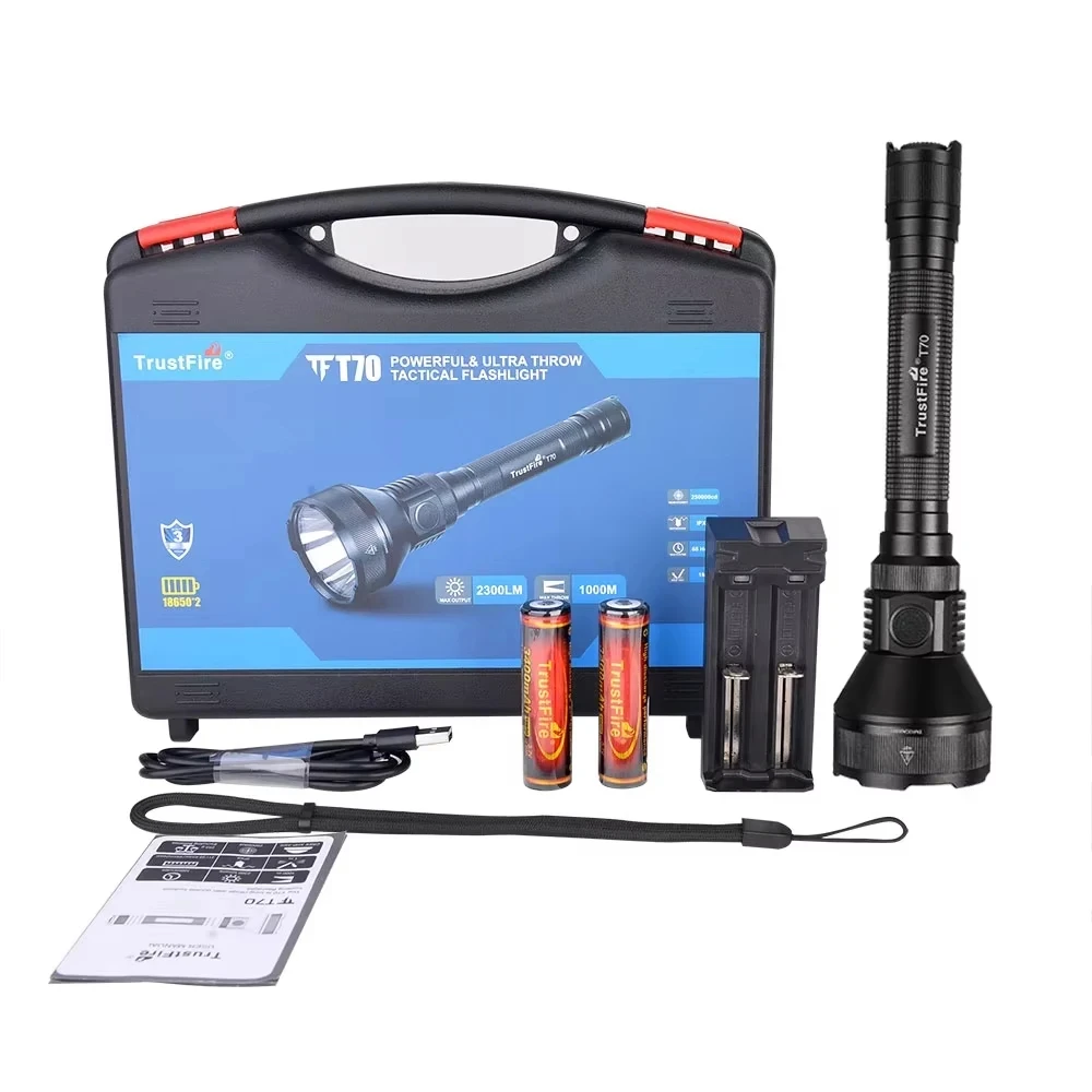 Trustfire T70 Linterna Táctica Recargable Potente Caza Camping