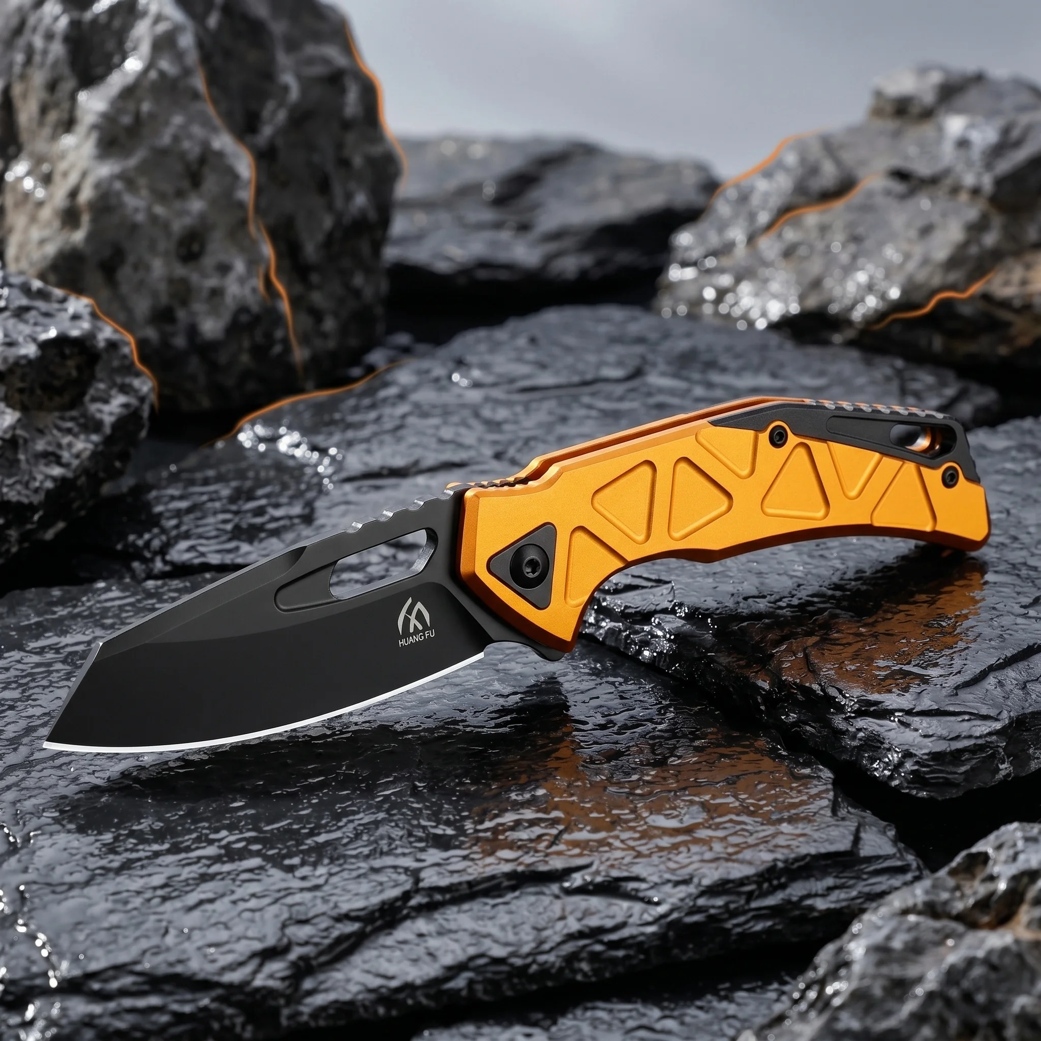 Cuchillo plegable multifunción para acampada y supervivencia - imagen 4