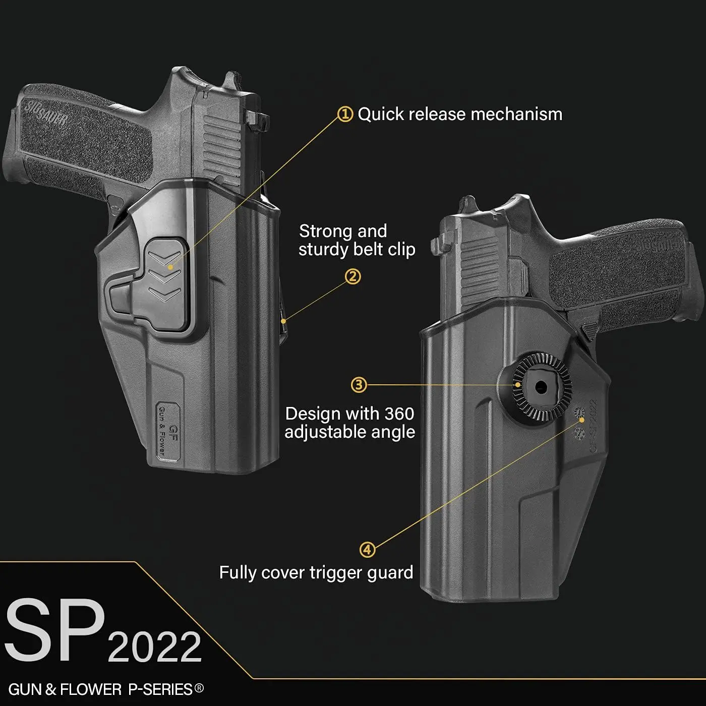 Funda táctica OWB Sig Sauer SP2022 con liberación por índice - imagen 2