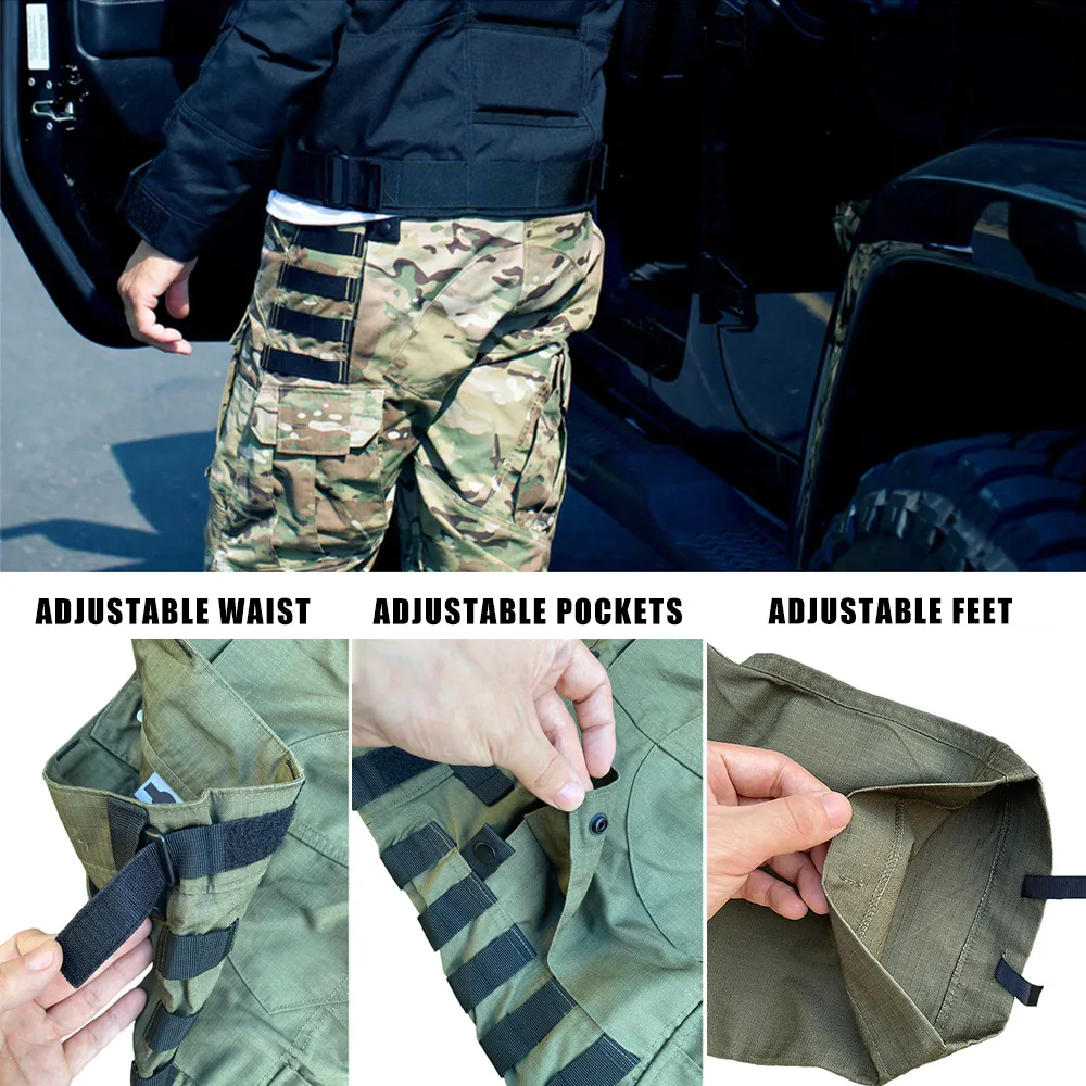 Pantalones tácticos impermeables ripstop cargo con múltiples bolsillos - imagen 5