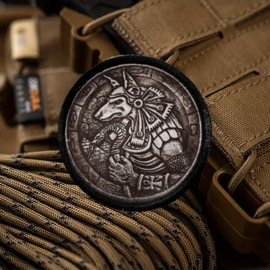 Parche Anubis egipcio táctico bordado velcro - imagen 4