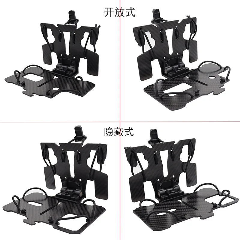 Chaleco táctico MOLLE fibra de carbono con soporte pecho para teléfono - imagen 3