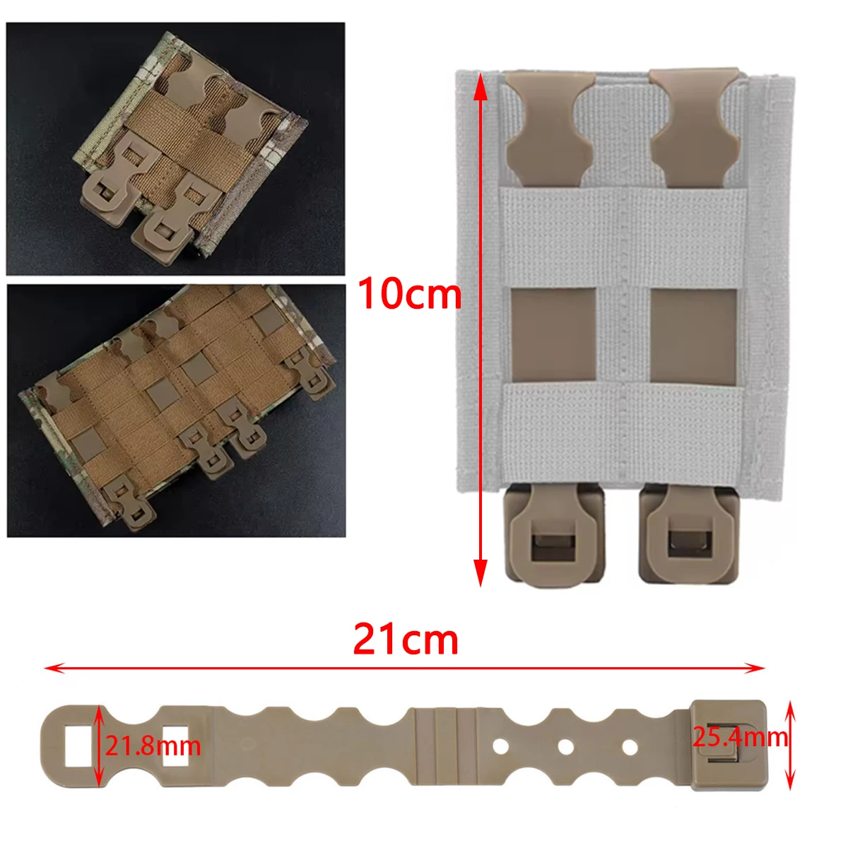 Tira de liberación rápida MOLLE de nailon para porta revistas - imagen 4