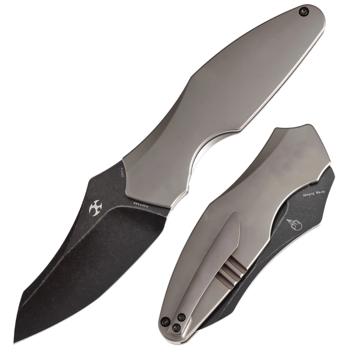 Detalle del cuchillo Kansept Baba Yaga K1074 con hoja CPM 20CV