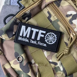 Parche táctico bordado MTF con velcro para ropa, mochila y brazal