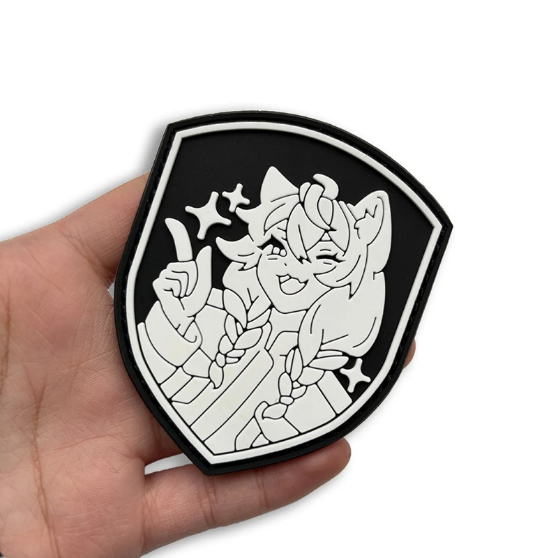 Parche de PVC con estilo gatita cartoon