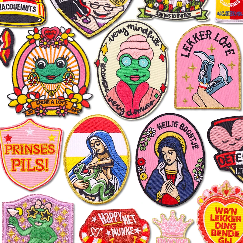 Parche bordado con emblema de Oeteldonk para decorar ropa