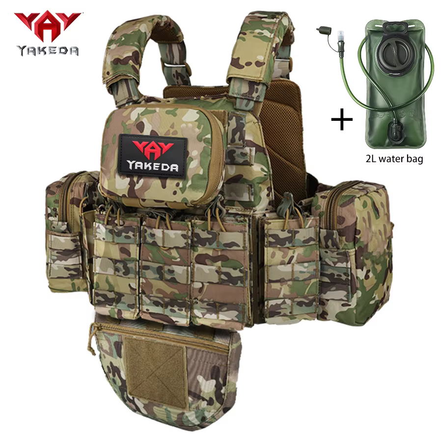 YAKEDA Chaleco táctico multifuncional resistente con bolsa de agua - imagen 3