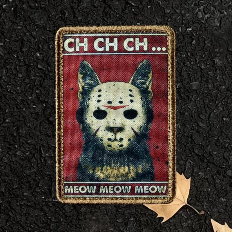 Parche táctico MEOW gato con velcro para mochila y chaqueta - imagen 5