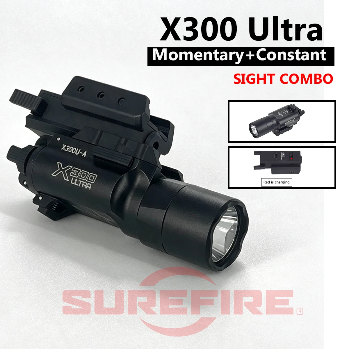 SureFire X300 Ultra linterna táctica con láser para Glock airsoft - imagen 5