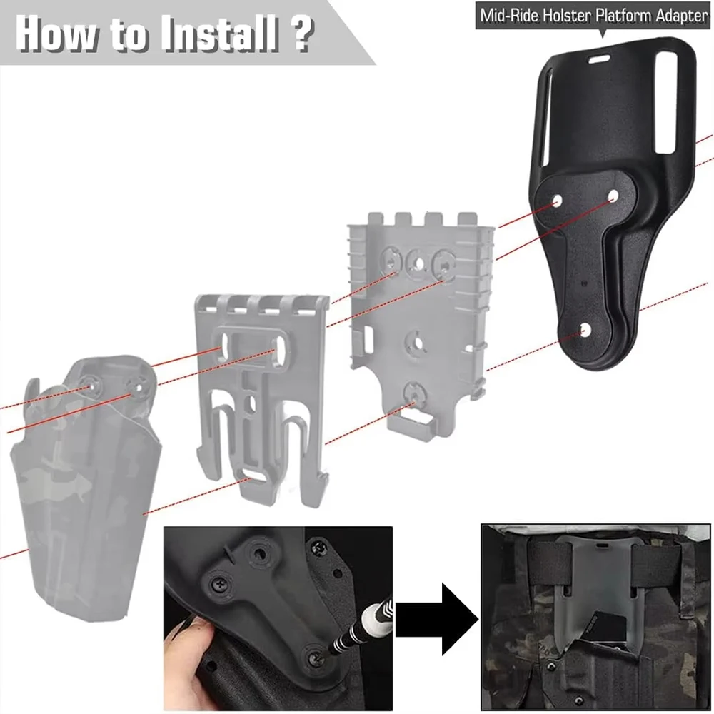 Funda táctica de pierna con anclaje QLS y anilla para cinturón - imagen 2