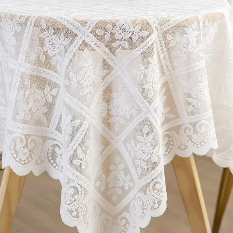 Mantel de encaje beige antideslizante para sofá, retro lujo ligero