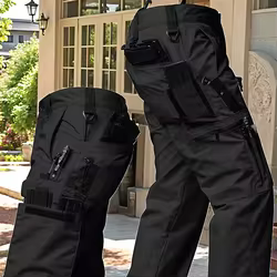 Pantalones tácticos cargo hombre con bolsillos y cintura ajustable