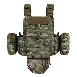 Chaleco MOLLE expandible con bolsa de agua y cintura ajustable