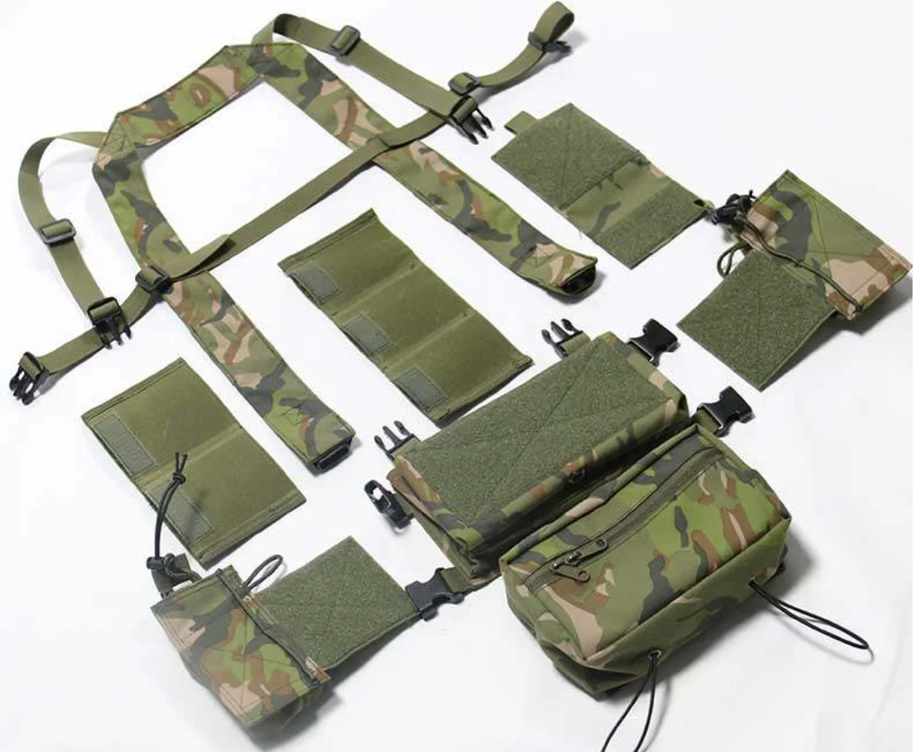 Gilet tactique de poitrine détachable en configuración modular