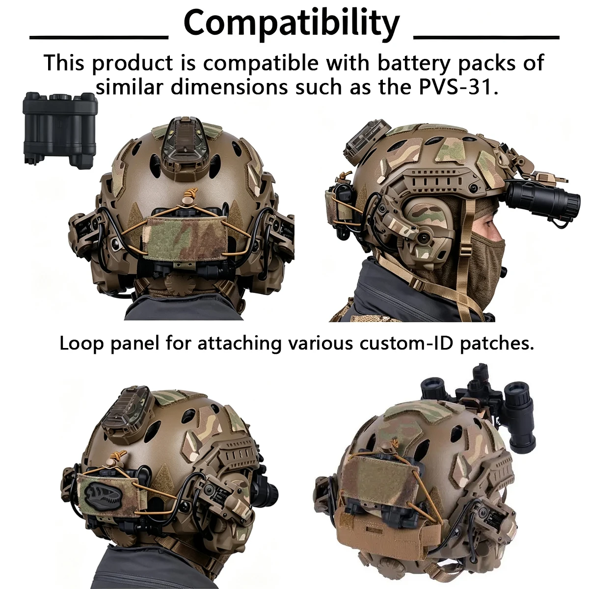 Soporte de batería NVG para casco táctico - imagen 2