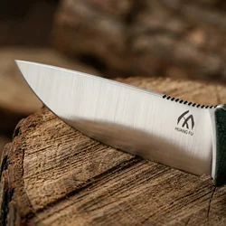 Cuchillo fijo para exterior, hoja integrada y emergencia camping