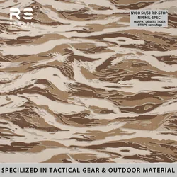 Tela táctica ripstop MARPAT Tiger Stripe desértico