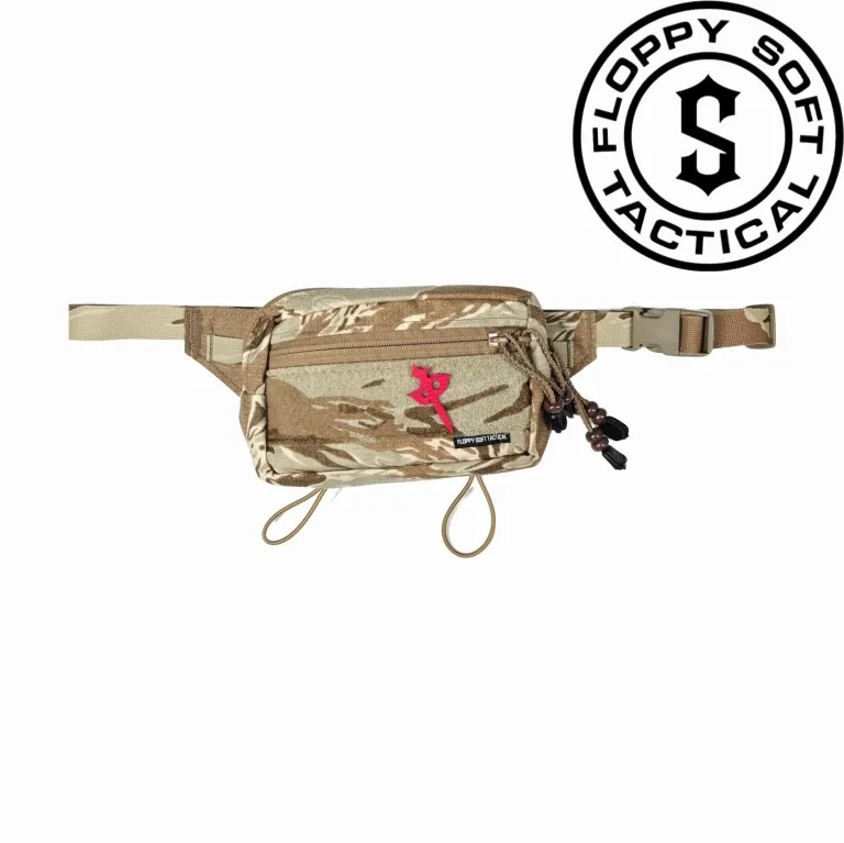 Riñonera táctica camuflaje desértico tigre multifuncional exteriores